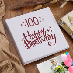 Large Book Bound 100th Birthday Gift For Her Or Him Photo Album