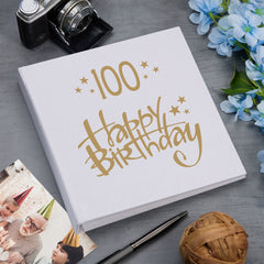 Large Book Bound 100th Birthday Gift For Her Or Him Photo Album