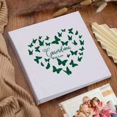 Large Book Bound Grandma With Love Gift With Butterflies Photo Album