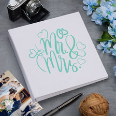 Large Book Bound Mr and Mrs Wedding Hearts Gift Wedding Day Photo Album