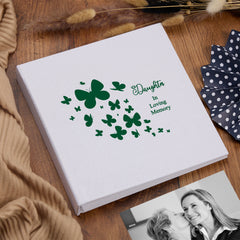 Large Book Bound Daughter In Loving Memory Butterfly Design Memorial Remembrance Photo Album
