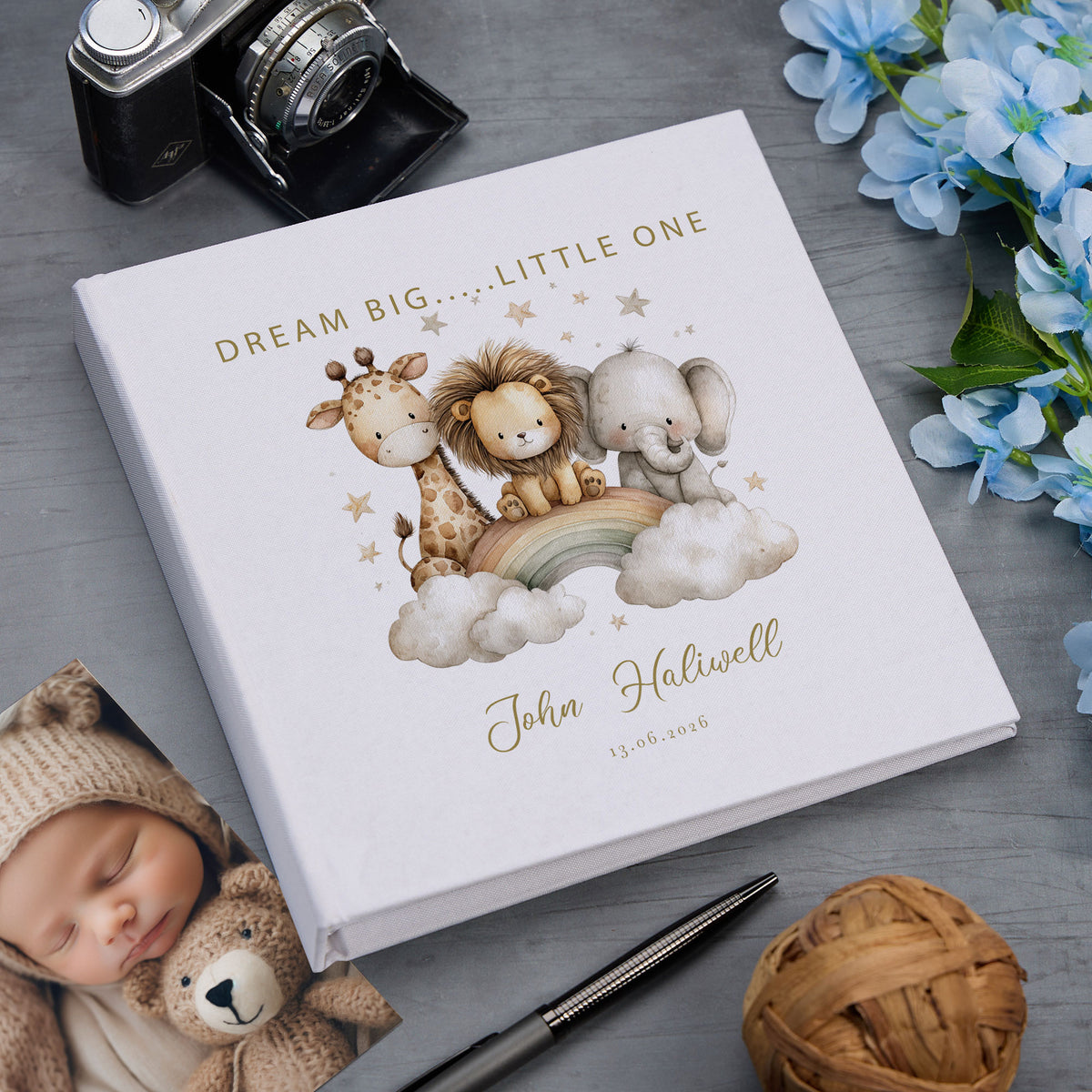 Large Personalised Book Bound Dream Big Little One Photo Album Customized Memory Book photo album ukgiftstoreonline