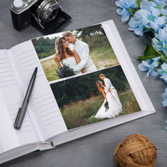 Personalised Large Book Bound 5 Years Together Photo Album Custom Photo Elegant Wedding Day Memory Anniversary Keepsake Gifts