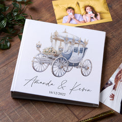 Large Book Bound Personalised Wedding Photo Album With Carriage