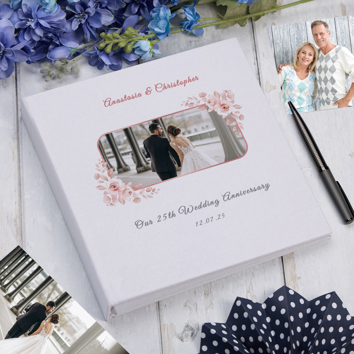 Personalised Large Book Bound Our 25th Wedding Anniversary Photo Album Custom Photo Wedding Day Memory Keepsake Anniversary Gifts