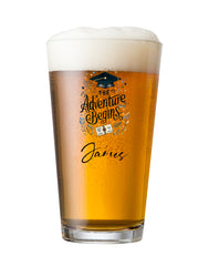 Personalised Graduation Beer Glass Pint Congratulations Keepsake