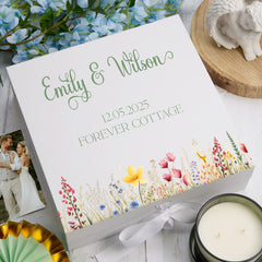 Custom Wedding Day Memory Keepsake Box With Personalisation For Wedding Anniversary Memory Treasure Couple Gift