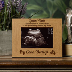 New Baby Pregnancy Scan Wooden Photo Frame Uncle Gift