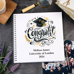 Large Graduation Photo Album Scrapbook  Boxed Congratulations
