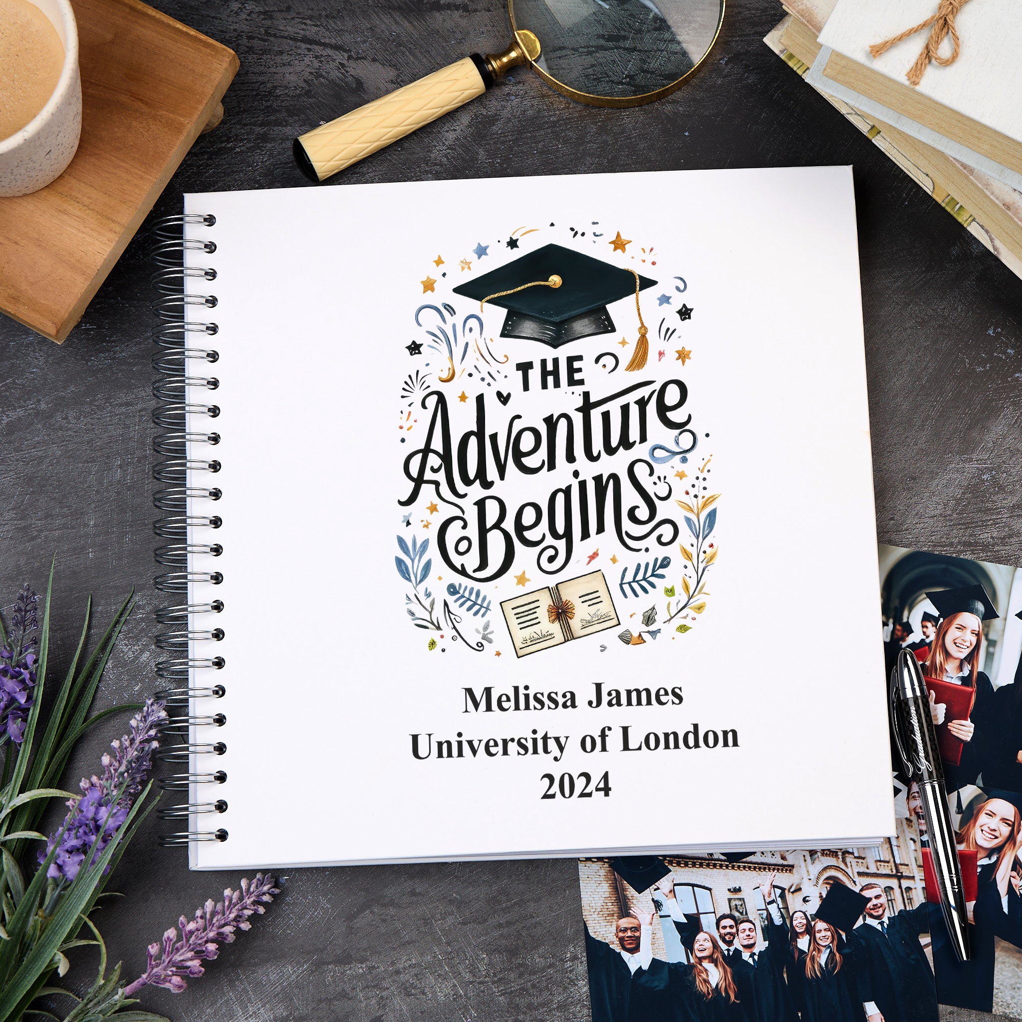 Large Graduation Photo Album Scrapbook  Boxed Adventure Begins