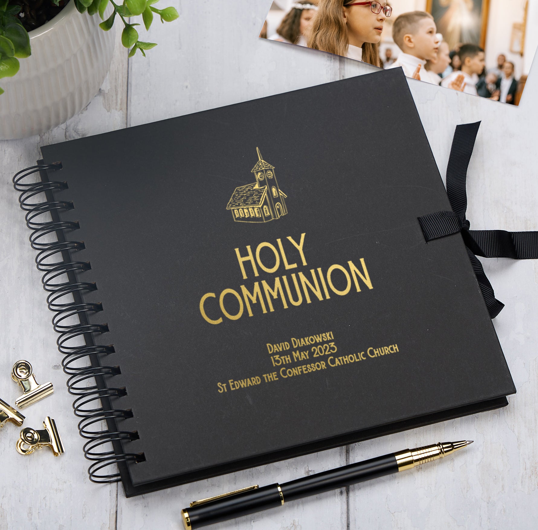 Personalised Communion Multiple Colour Scrapbook Guest Book or Photo Album Gift