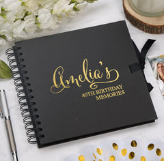 Personalised Any Name and Age Birthday Multiple Colour Scrapbook Photo Album
