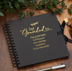 Personalised Great Grandad Multiple Colour Scrapbook Photo Album Gift With Sentiment