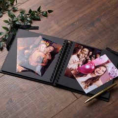 Personalised The Story Of Memories Love Themed Black Scrapbook Photo album