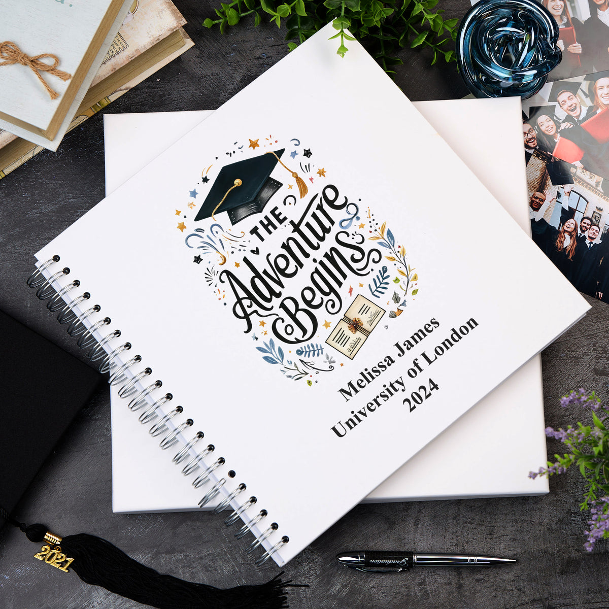 Large Graduation Photo Album Scrapbook  Boxed Adventure Begins