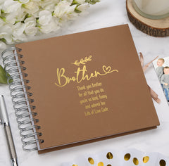 Personalised Brother Multiple Colour Scrapbook or Photo Album Gift With Sentiment