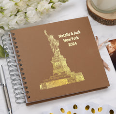 Personalised New York Keepsake Multiple Colour Scrapbook Photo Album Foil Print