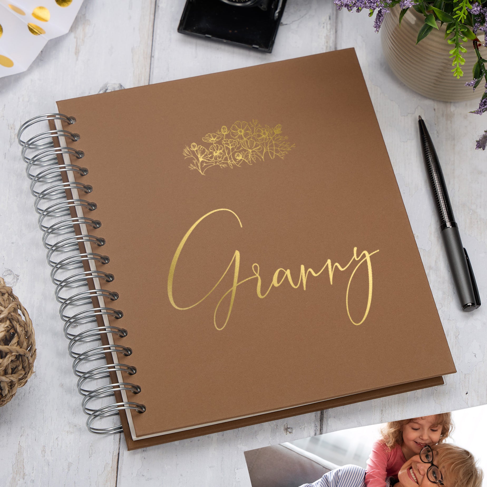 Large Granny Photo Album With Sentiment Multiple Colours