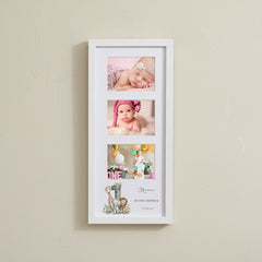 Personalised Baby's First Birthday Photo Frame 3 Photo Display Safari Animals Design Photo Frame ukgiftstoreonline