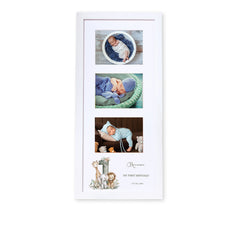 Personalised Baby's First Birthday Photo Frame 3 Photo Display Safari Animals Design Photo Frame ukgiftstoreonline