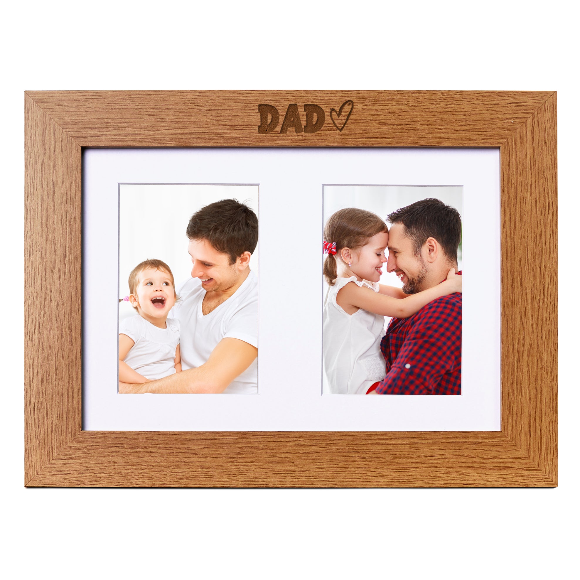 Dad Photo Picture Frame Double 6x4 Inch