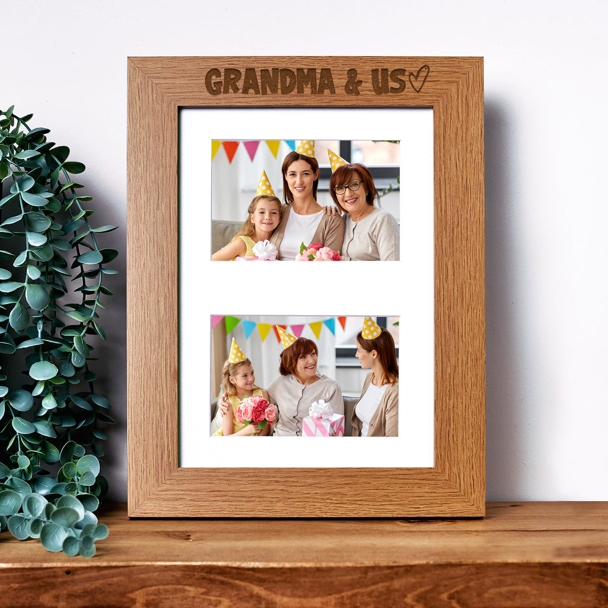 Grandma and Us Photo Picture Frame Double 6x4 Inch Landscape