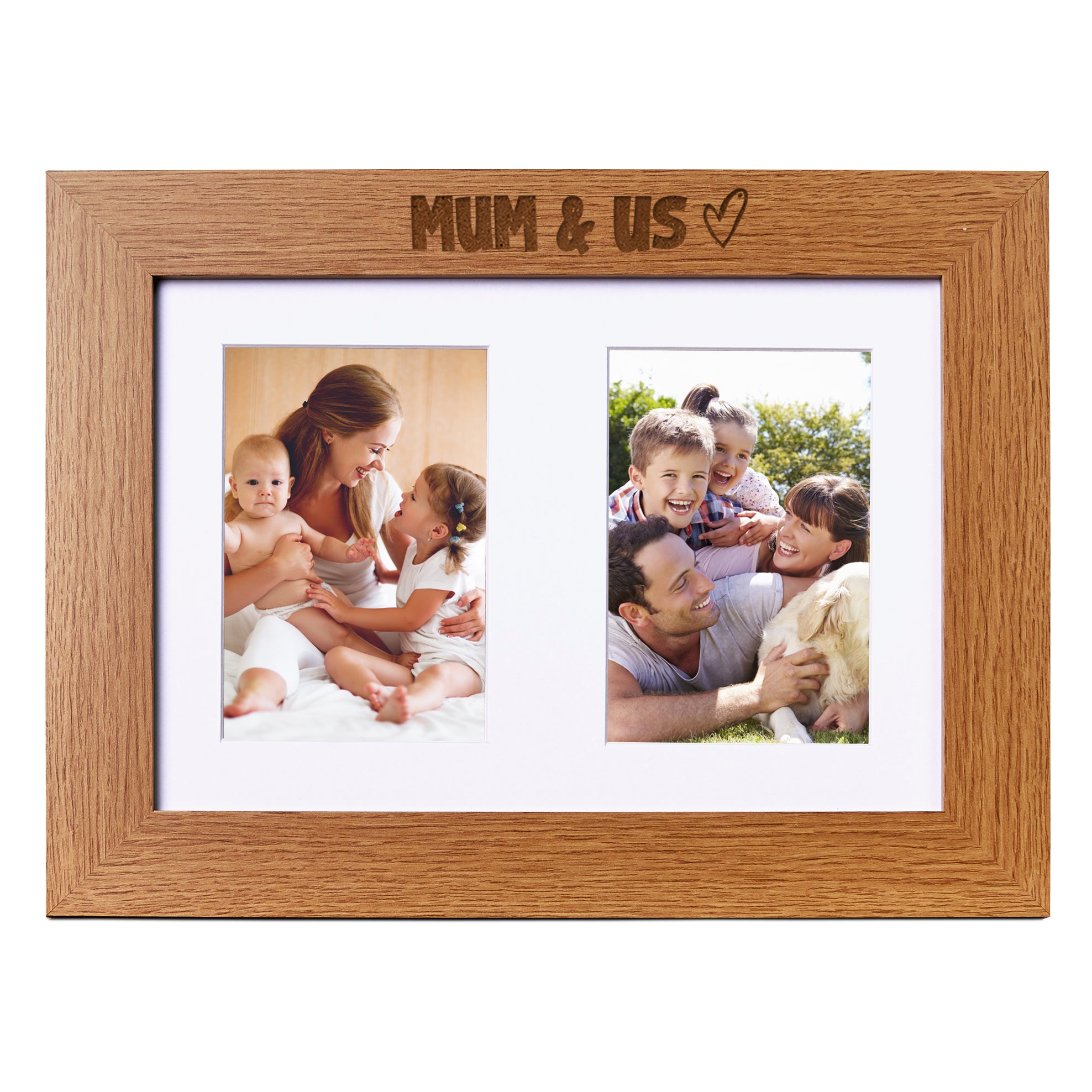 Mum and Us Photo Picture Frame Double 6x4 Inch