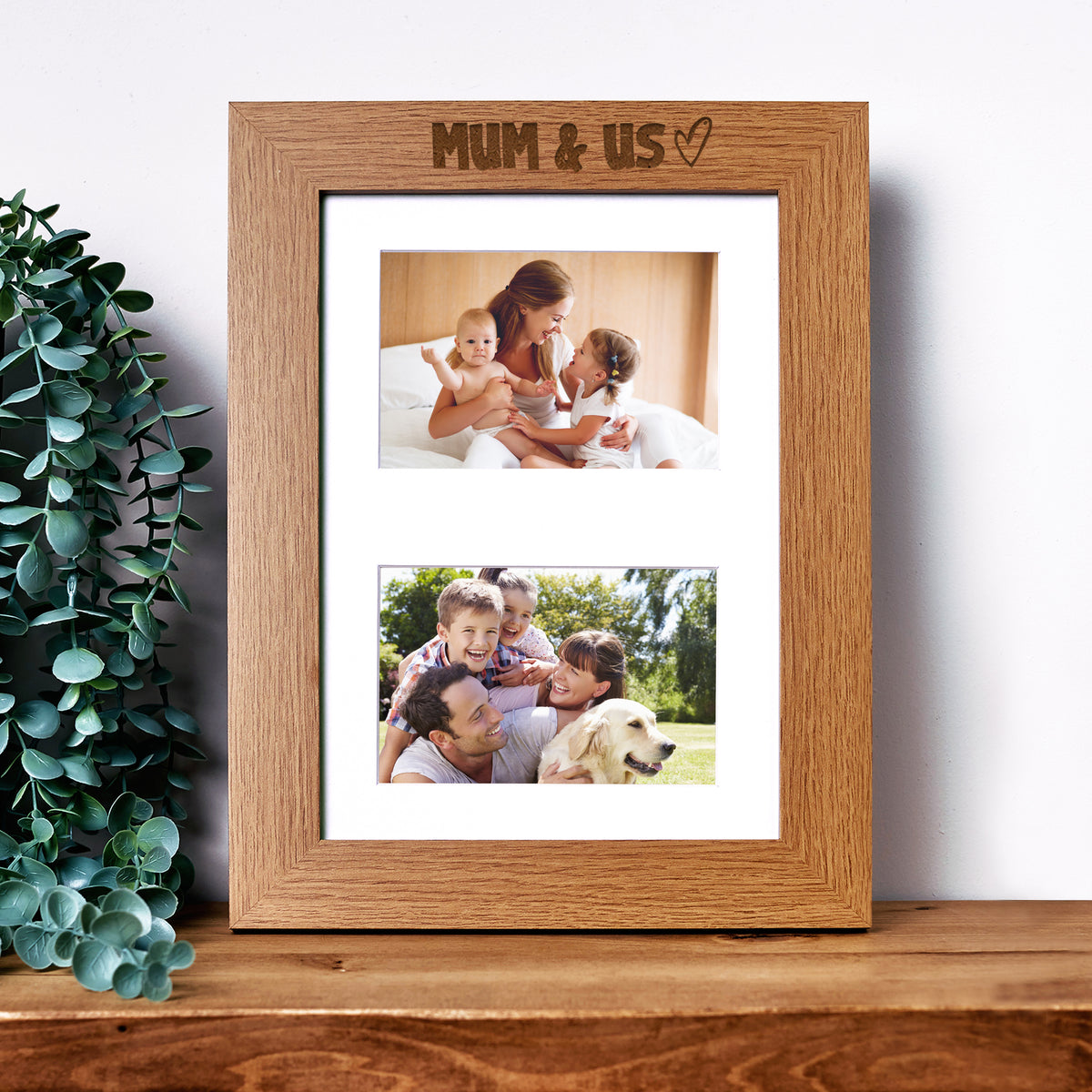 Mum and Us Photo Picture Frame Double 6x4 Inch Landscape