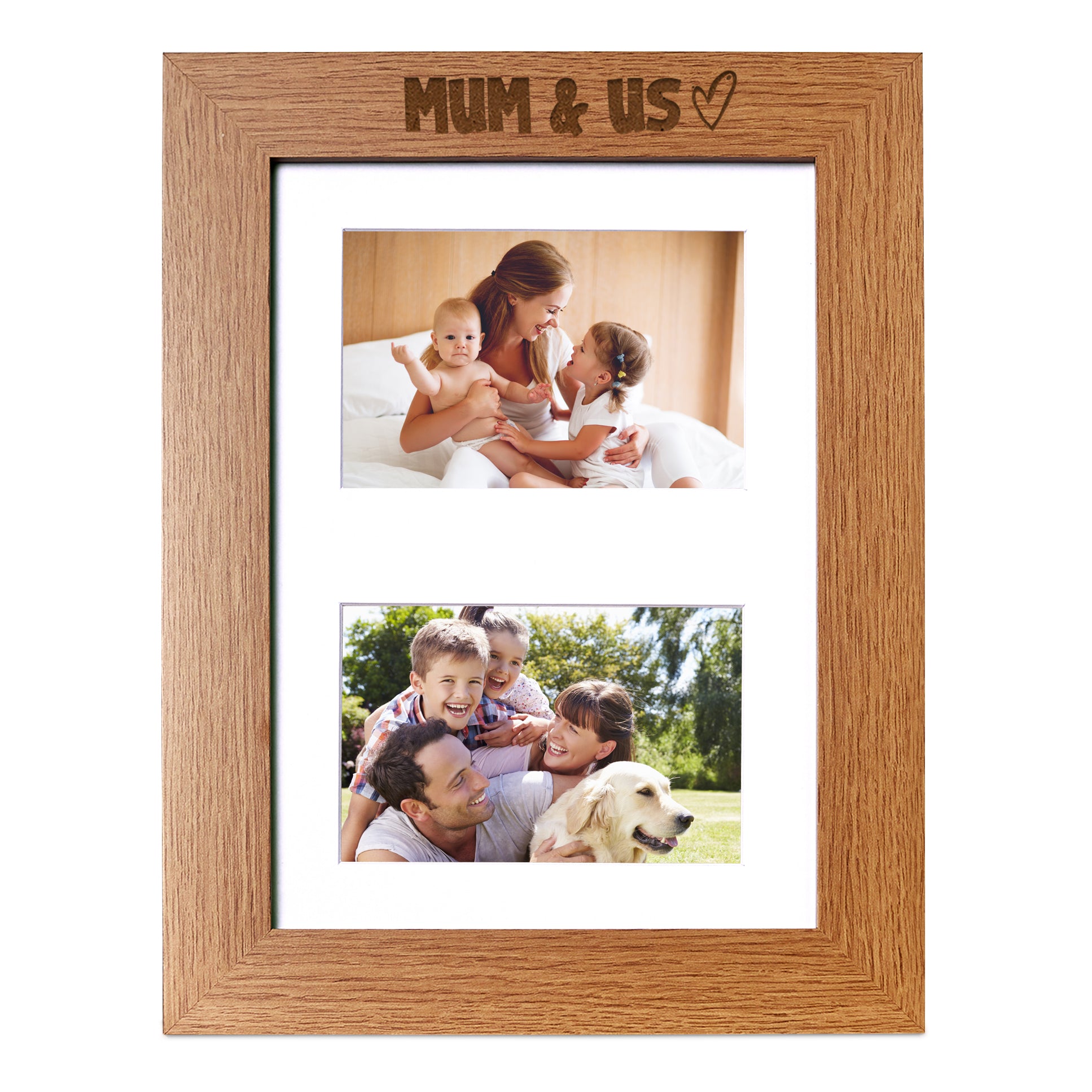 Mum and Us Photo Picture Frame Double 6x4 Inch Landscape