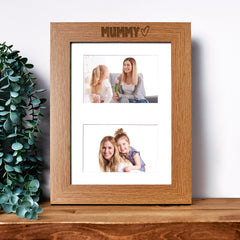 Mummy Photo Picture Frame Double 6x4 Inch Landscape