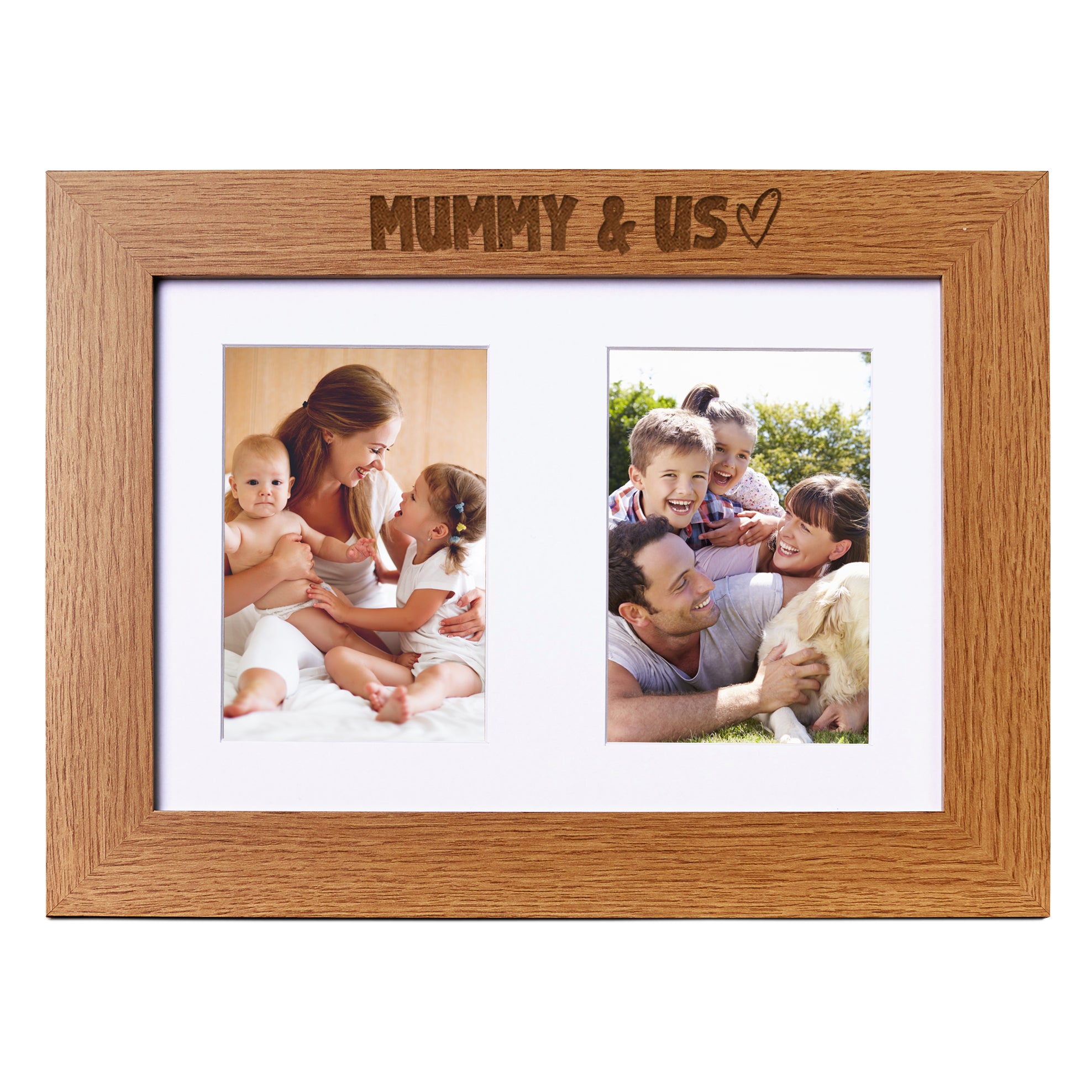 Mummy and Us Photo Picture Frame Double 6x4 Inch