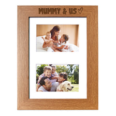 Mummy and Us Photo Picture Frame Double 6x4 Inch Landscape