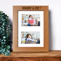 Nanny and Me Photo Picture Frame Double 6x4 Inch Landscape