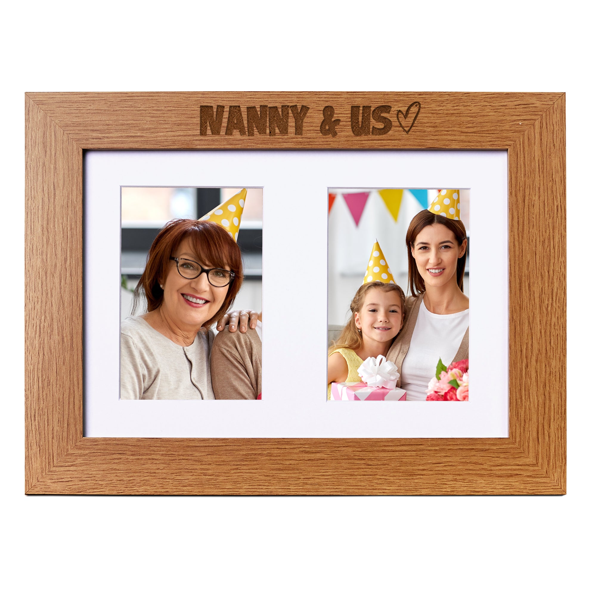 Nanny and Us Photo Picture Frame Double 6x4 Inch