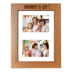 Nanny and Us Photo Picture Frame Double 6x4 Inch Landscape