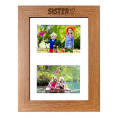 Sister Photo Picture Frame Double 6x4 Inch Landscape