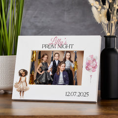 Personalised Girl Prom Night White Wooden Photo Frame Prom Party Year6 End Of Year Celebration