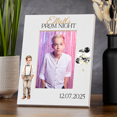 Personalised Boy Prom Night White Wooden Photo Frame Prom Party Year6 End Of Year Celebration
