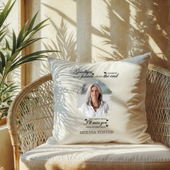 Custom Goodbyes Photo Memorial Cushion Personalised Sympathy Gift Remembrance Pillow Condolence Gifts