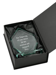Jade Glass Personalised 15cm Award Trophy Any Engraving or Occasion Diamond Shape
