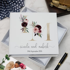 Personalised Initials Wedding Photo Album Gift for Couple 6x4" Gift Boxed wedding photo album ukgiftstoreonline