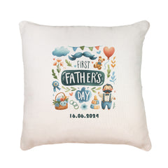 Personalised First Father's Day Filled Cushion Pillow Gift