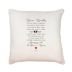 Personalised Happy First Father's Day Filled Cushion Pillow Gift