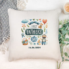 Personalised First Father's Day Filled Cushion Pillow Gift