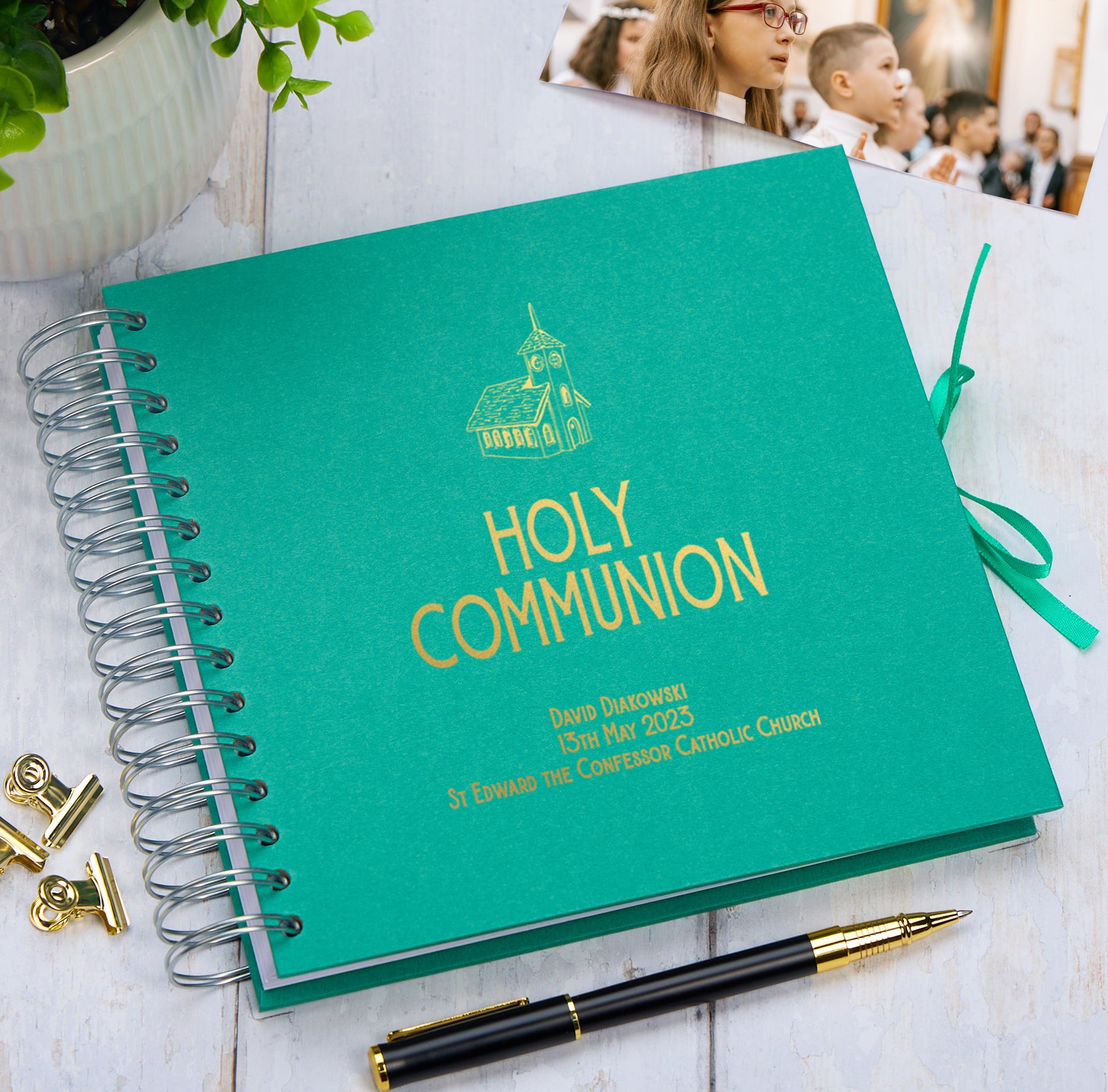Personalised Communion Multiple Colour Scrapbook Guest Book or Photo Album Gift