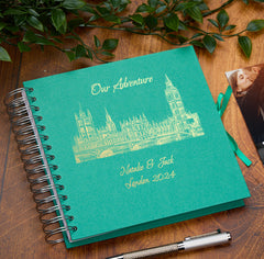 Personalised London Keepsake Multiple Colour Scrapbook Photo Album Foil Print