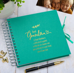 Personalised Great Grandma Multiple Colours Scrapbook or Photo Album Gift With Sentiment