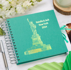 Personalised New York Keepsake Multiple Colour Scrapbook Photo Album Foil Print