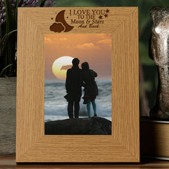 Love You To The Moon And Stars And Back Wooden Photo Frame Gift Photo Frame ukgiftstoreonline