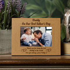 Personalised First Father's Day Daddy Photo Frame Gift